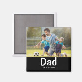 Dad Established Photo Gift Magnet マグネット (正面/裏面)