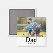 Dad Established Photo Gift Magnet マグネット (正面/裏面)
