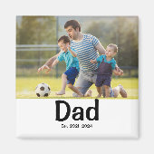 Dad Established Photo Gift Magnet マグネット (正面)