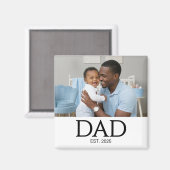 Dad Established Photo Gift Magnet マグネット (正面/裏面)