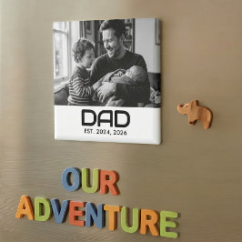 Dad Established Photo Gift Magnet マグネット