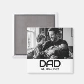 Dad Established Photo Gift Magnet マグネット (正面/裏面)