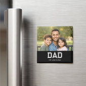 Dad Established Photo Modern Typography Gift マグネット