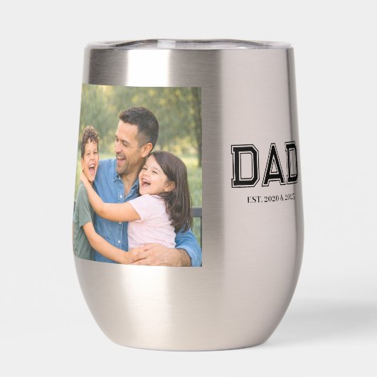 Dad Established Photo Modern Typography New Dad (背面)