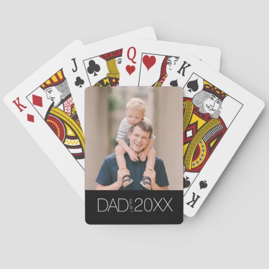 Dad Established Photo  Playing Cards トランプ (裏面)
