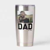 Dad Established Photo Template Year Father's Day  保温保冷タンブラー (背面)