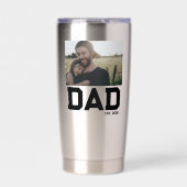 Dad Established Photo Template Year Father's Day  保温保冷タンブラー (正面)