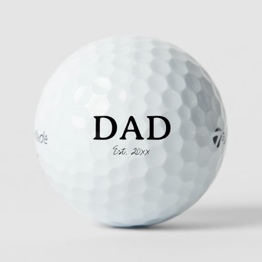 'Dad' Established Pregnancy Announcement Keepsake ゴルフボール (正面)