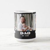 Dad Established Script ブラック 3 写真 コーヒーマグカップ (中央)