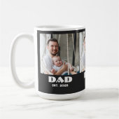 Dad Established Script ブラック 3 写真 コーヒーマグカップ (左)