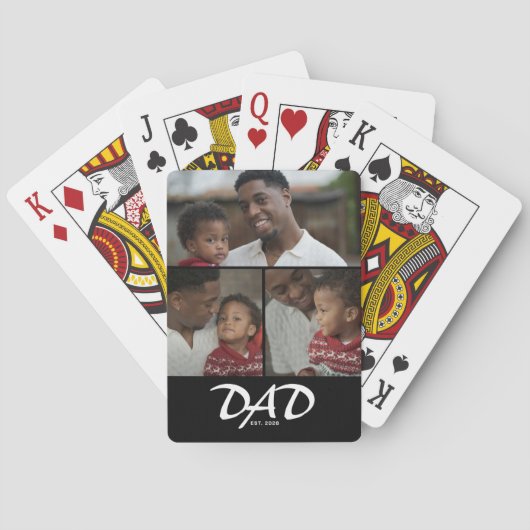 Dad Established Script ブラック 3 写真 トランプ (裏面)