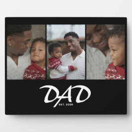 Dad Established Script ブラック 3 写真 フォトプラーク