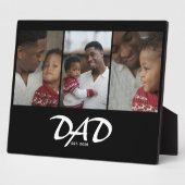 Dad Established Script ブラック 3 写真 フォトプラーク (側面)