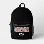 Dad Established Script ブラック 3 写真 プリントバックパック (正面)