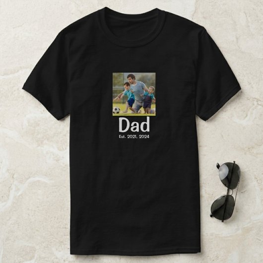 Dad Established Script 写真 Tシャツ