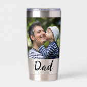 Dad Established Script Black 2 Photo 保温保冷タンブラー (背面)