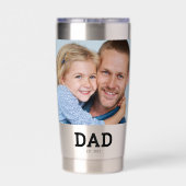 Dad Established Script Black 2 Photo 保温保冷タンブラー (背面)