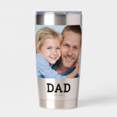 Dad Established Script Black 2 Photo 保温保冷タンブラー (正面)