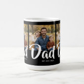 Dad Established Script Black 3 Photo コーヒーマグカップ (中央)