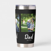 Dad Established Script Black 3 Photo 保温保冷タンブラー (背面)
