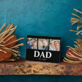 Dad Established Script Black 3 Picture Father フォトプラーク (側面)