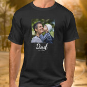 Dad Established Script Photo  Tシャツ