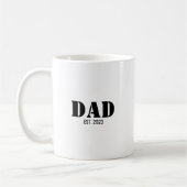 Dad Established Simple Bold Black Font コーヒーマグカップ (左)
