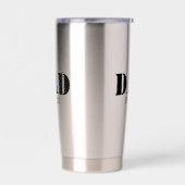 Dad Established Simple Bold Black Font 保温保冷タンブラー (左面)