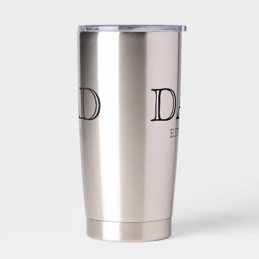 Dad Established Simple Modern Father  保温保冷タンブラー (左面)
