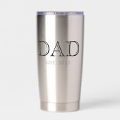Dad Established Simple Modern Father 保温保冷タンブラー (背面)