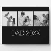 Dad Established Three Photo Modern フォトプラーク (正面)