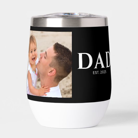 Dad Established Typography Black Photo (正面)