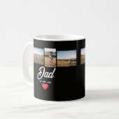 Dad Established White Script Red Heart 3 写真  コーヒーマグカップ (正面左)