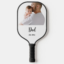 Dad Established Year Black Modern Script  ピックルボールラケット