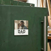 Dad Established Year Bold Black White Photo マグネット