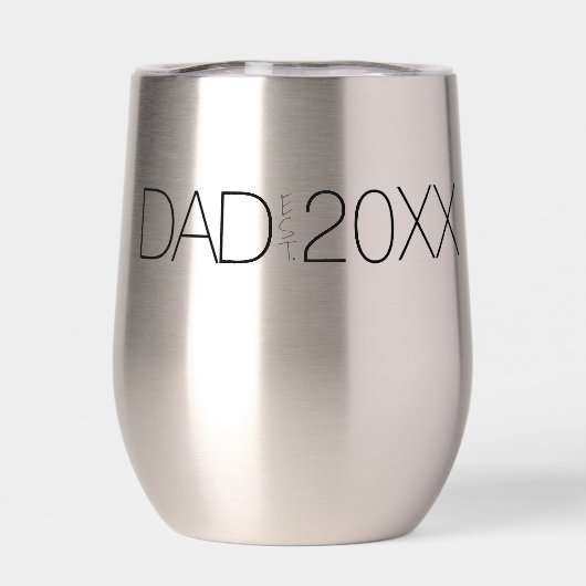  Dad Established Year Modern Script design  (背面)