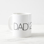 Dad Established Year Modern Script Design コーヒーマグカップ (正面左)