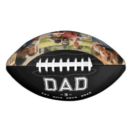 Dad Established Years Bold Black 3 Photo アメリカンフットボール