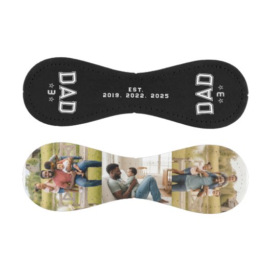 Dad Established Years Bold Black 3 Photo 野球ボール (パネル)