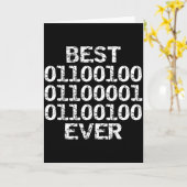 Dad Ever In Binary Code Software Engineer Father G カード (黄色い花)