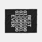 Dad Ever In Binary Code Software Engineer Father G フリースブランケット (正面(横))