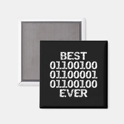 Dad Ever In Binary Code Software Engineer Father G マグネット (正面/裏面)