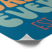 Dad Ever Retro Vintage Font Fathers Day ポスター (角)