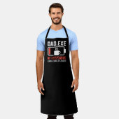 Dad.exe Coffee Loaded Not Responding Grilling エプロン (着用した状態)