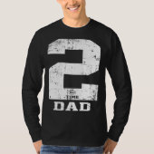Dad Expecting second time baby number 2 announceme Tシャツ (正面)
