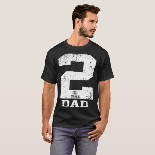 Dad Expecting second time baby number 2 announceme Tシャツ (正面フル)