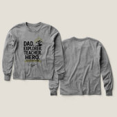 Dad Explorer Teacher Hero Tシャツ | 冒険好きなパパに (デザイン 正面&背面)
