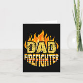 Dad Firefighter Fireman Gift Proud Firefighter Quo カード (正面)