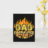 Dad Firefighter Fireman Gift Proud Firefighter Quo カード (黄色い花)