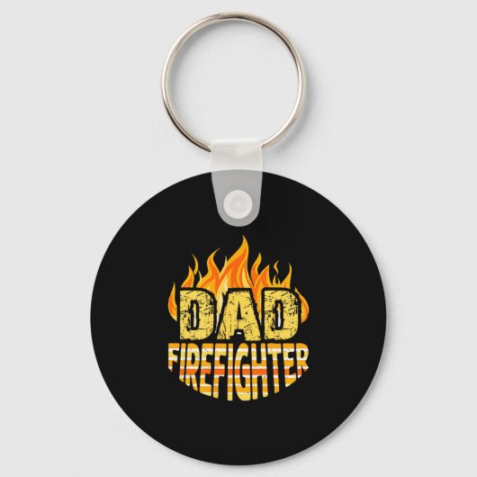 Dad Firefighter Fireman Gift Proud Firefighter Quo キーホルダー (正面)